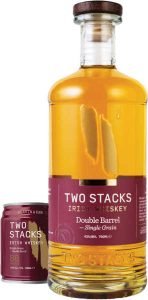 Two Stacks Single Grain Double Barrel Irish Whiskey with can
